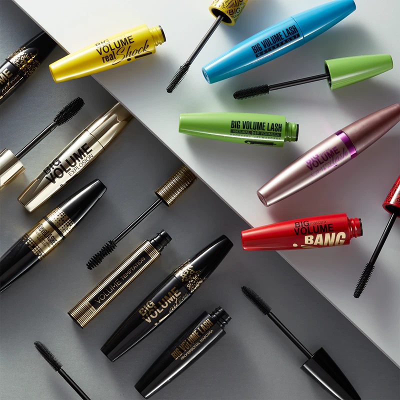 Eveline Cosmetics Big Volume Explosion! Apjomu piešķiroša un ielocējoša skropstu tuša