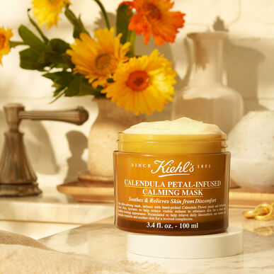 Kiehl's Calendula Petal Infused Calming Mask, punoitusta ehkäisevä kasvonaamio, 100ml