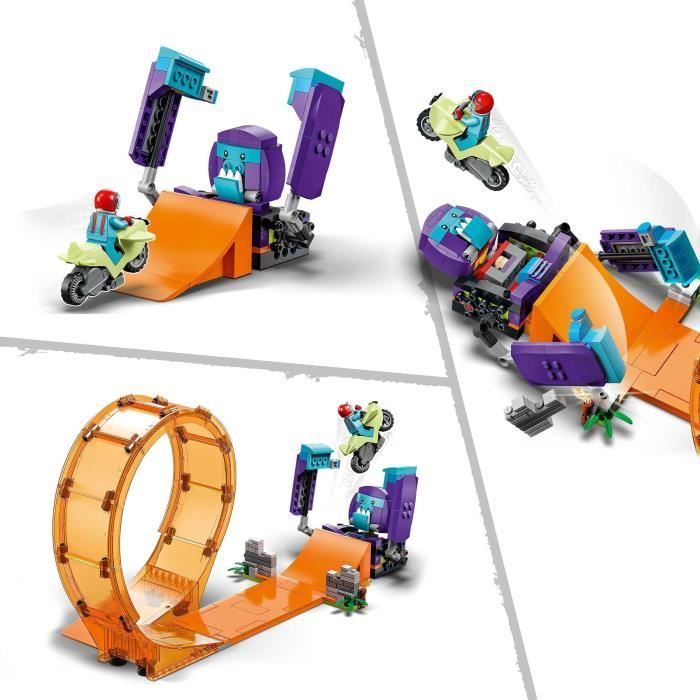 LEGO 60338 City Stuntz Il giro della scimmia, personaggi stuntman, moto acrobatica giocattolo, bambini dai 7 anni in su