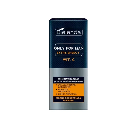 Bielenda Only For Man Extra Energy Witamina C krem nawilżający przeciw oznakom zmęczenia 50 ml
