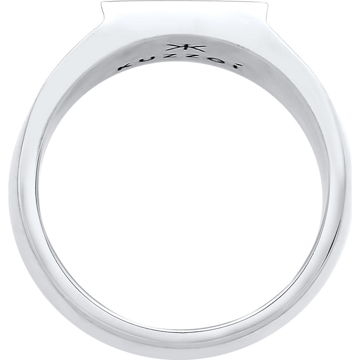 KUZZOI Hommes Sceau Rectangle Brillant Basique Solide en argent sterling 925