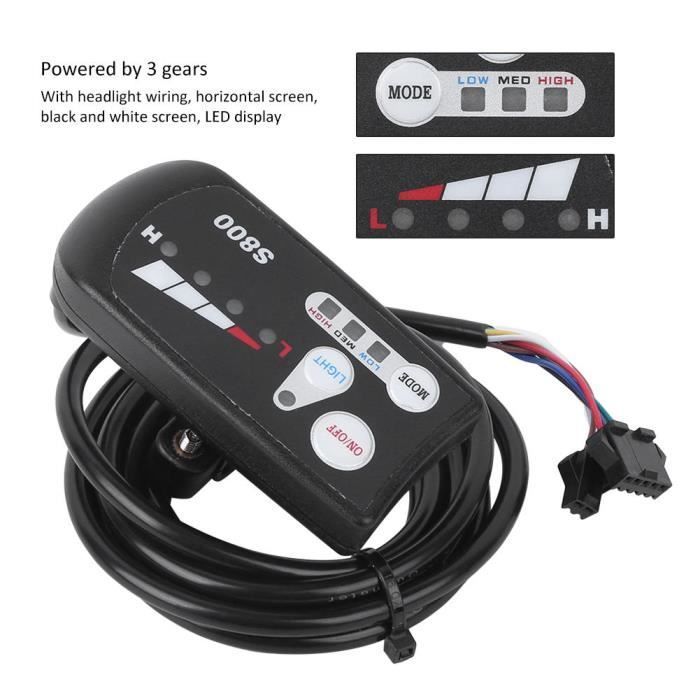 Hilliland LED Instrument Electric Bike Batteria al litio Computer Display LED S800 Schermo in bianco e nero
