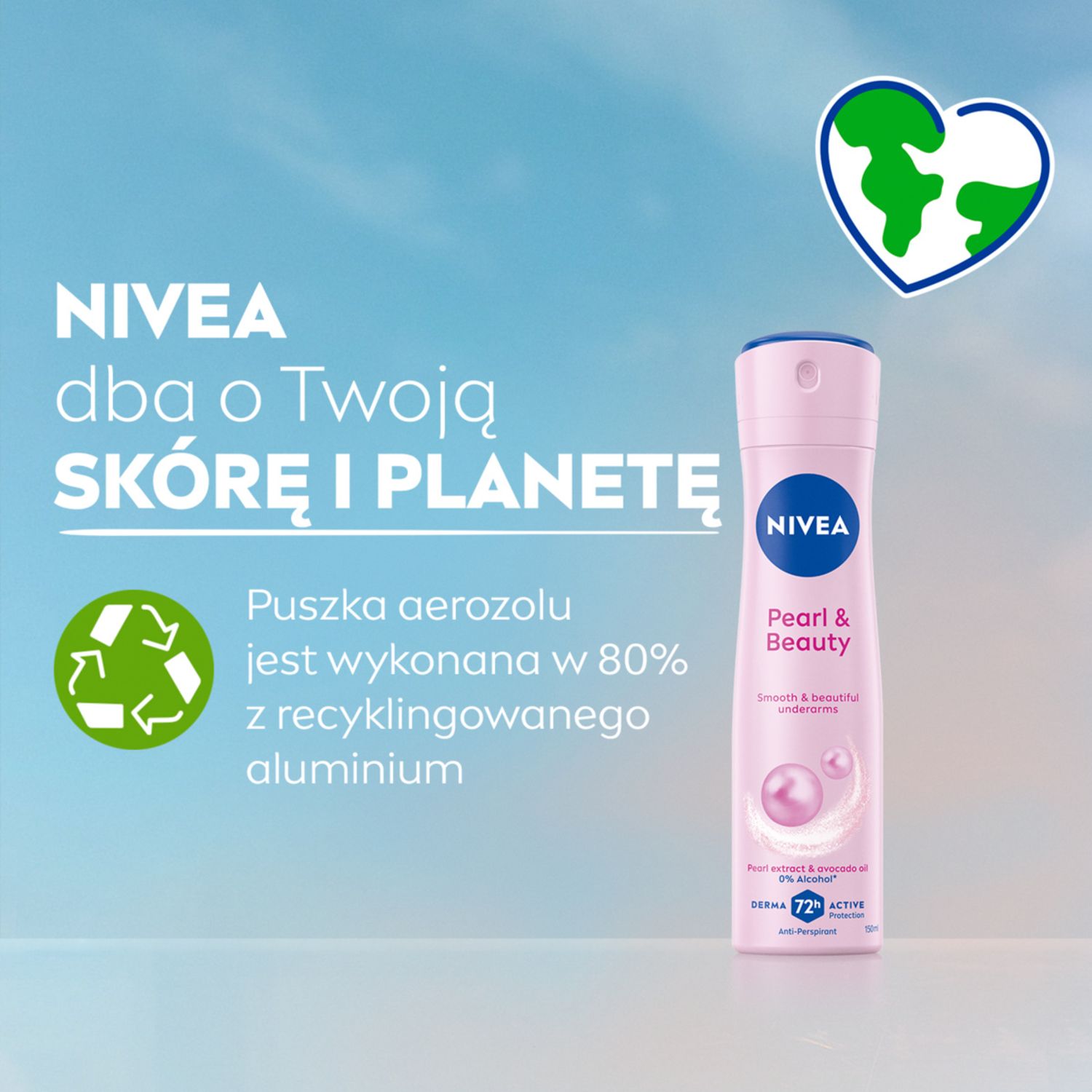 Nivea Αντιιδρωτικό Σπρέι Γυναικείο 150ml Pearl Beauty