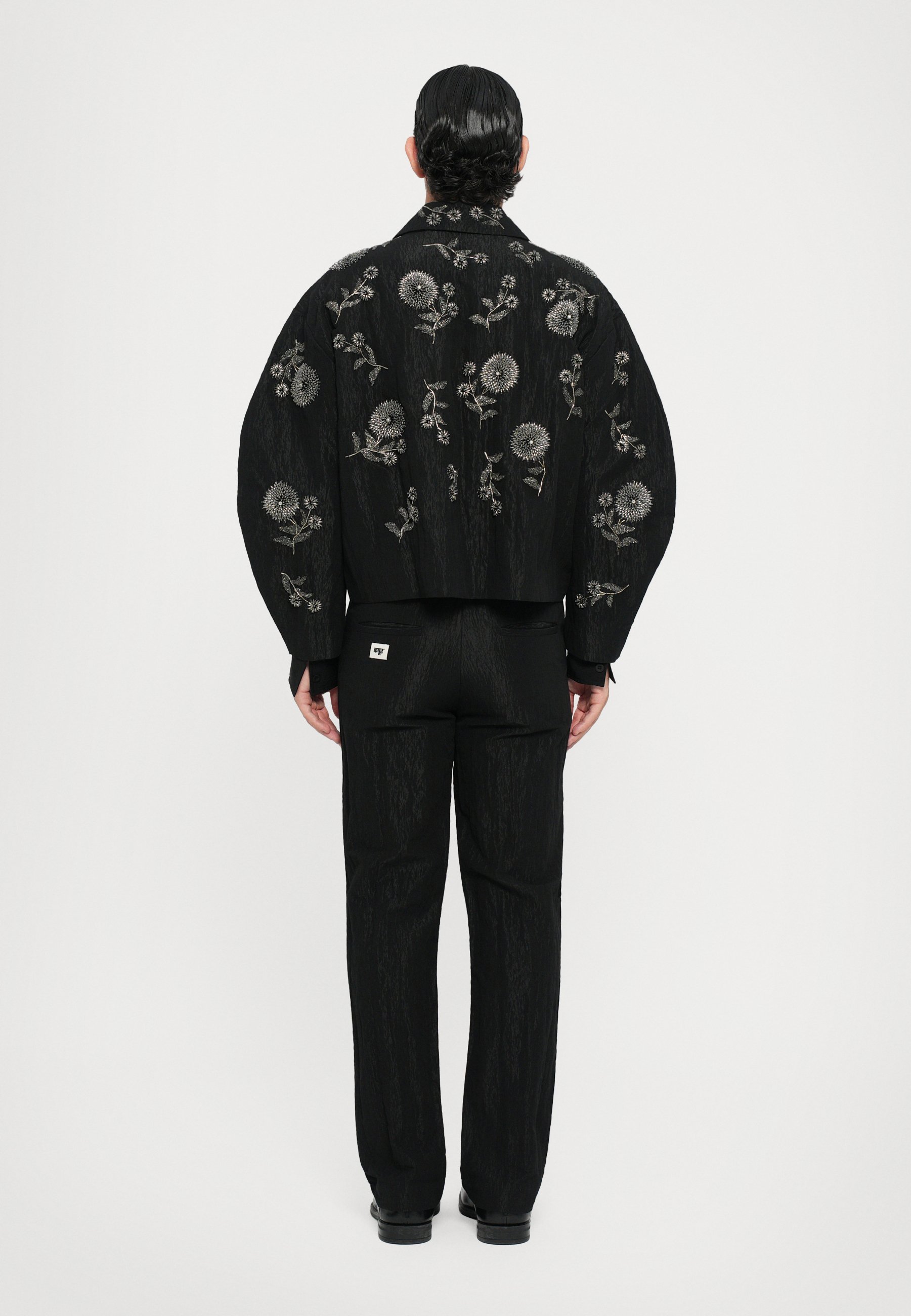 Giacca bomber Marigold Balloon realizzata a mano da Dhruv Kapoor - nera