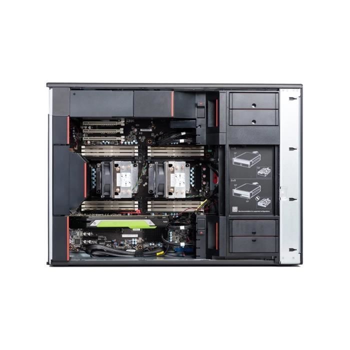 Lenovo ThinkStation P920 double processeur Intel Xeon Gold 6154 (2 x 18 cœurs), 192 Go DDR4 - SSD 1 To - NVIDIA Quadro P1000