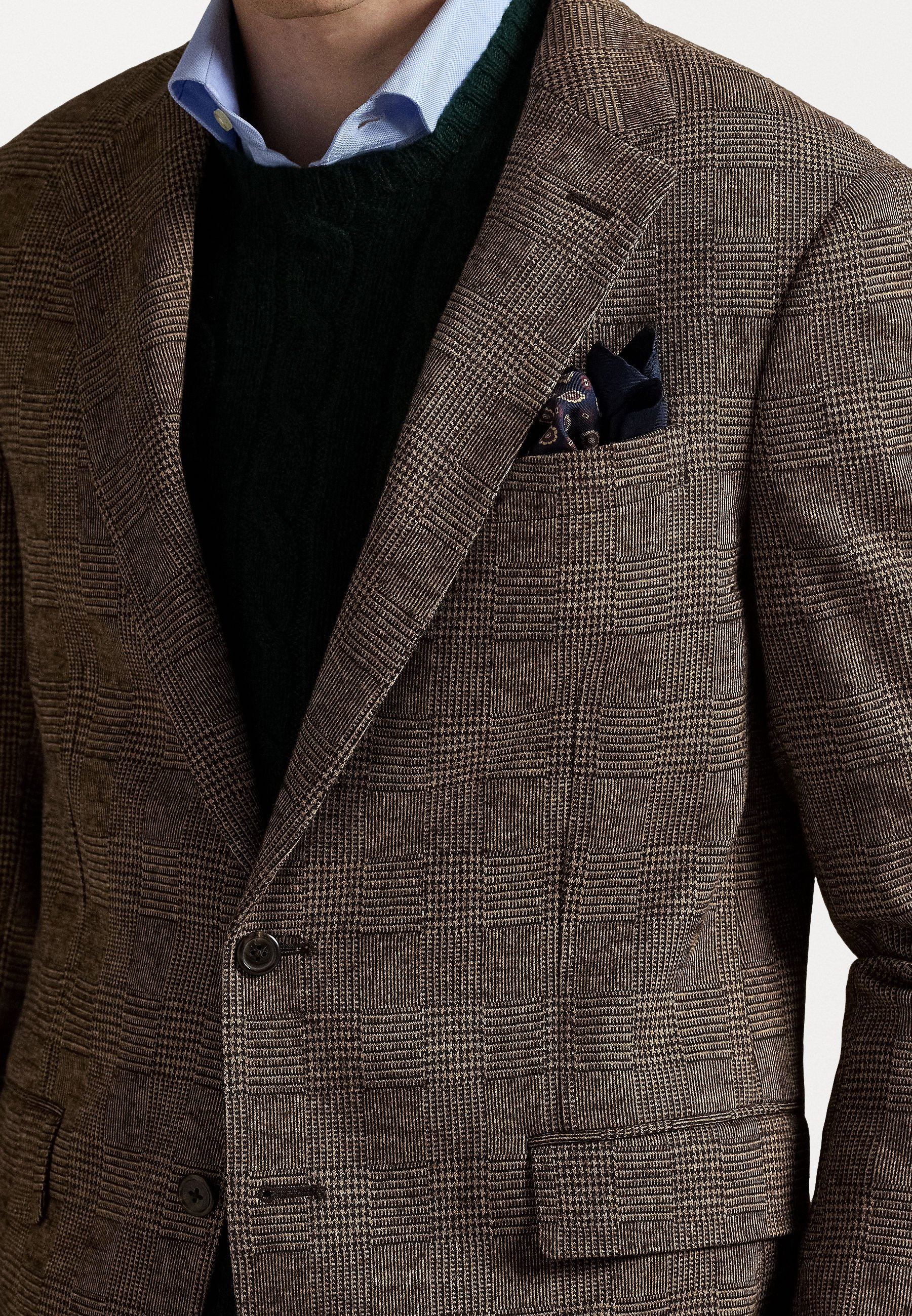Polo Ralph Lauren POLO SOFT MODERN GLEN PLAID SPORTCOAT - Blazerjas - bruin