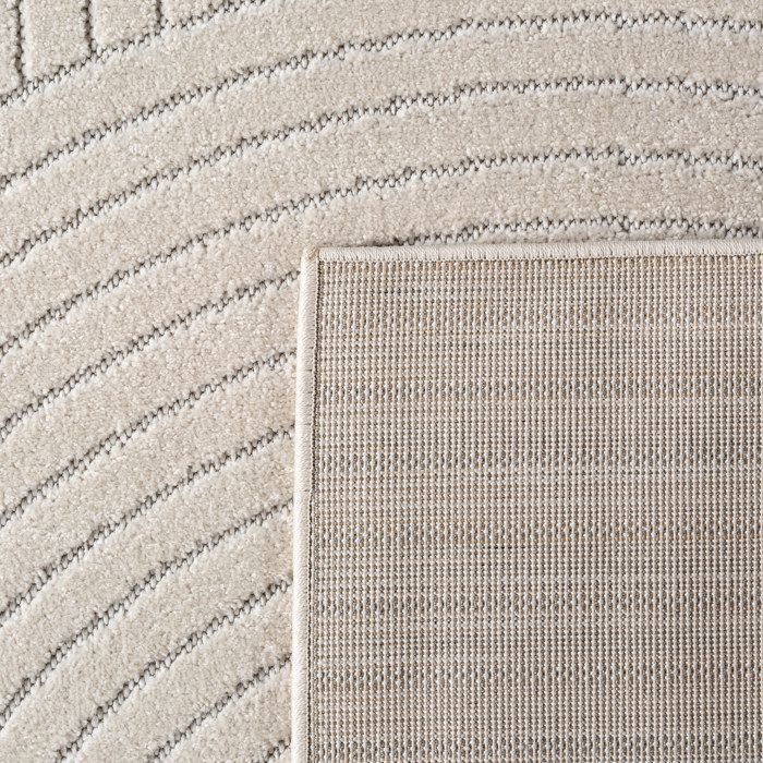 Carpetsale24 Tapis de Salon ou chambre en Crème 120x170 cm, effet 3D - Tapis d'extérieur moderne et doux, salon, cuisine, terrasse