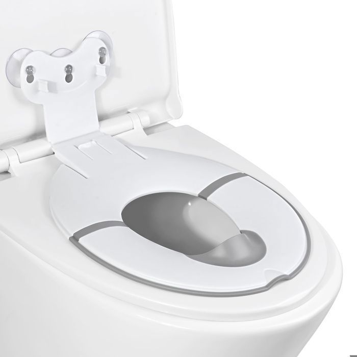 Riduttore per sedile WC per bambini - Rialzo per sedile WC per bambini - Lunghezza regolabile - con barriera anti-urina in gomma morbida - Compatibile con vari WC