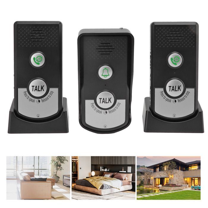 Timbre con intercomunicador de voz - SHIPENOPHY - Largo alcance 1000 m - Resistente al agua IP54 - Chip inteligente
