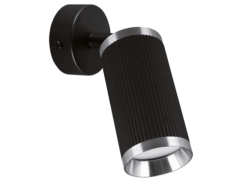 Spot Frida aluminiowy czarno-srebrny