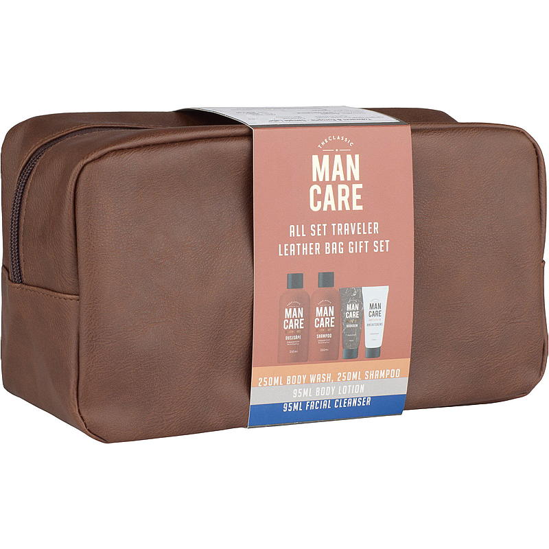 Beauty case da uomo con contenuto, 4 scomparti