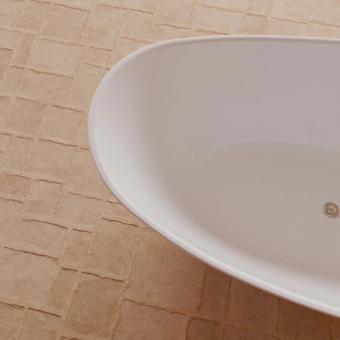 Bañera exenta Loona 170, blanca, 170 x 80 x 80 cm, de SPALINA - Blanco - 170 x 80 x 80 cm