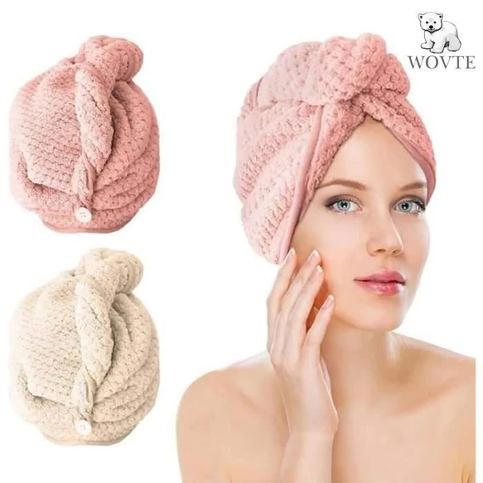 2PCS Hair Towels for Drying Hair - Hair Towel - Soft Microfiber Hair Towel - Dries Hair Quickly