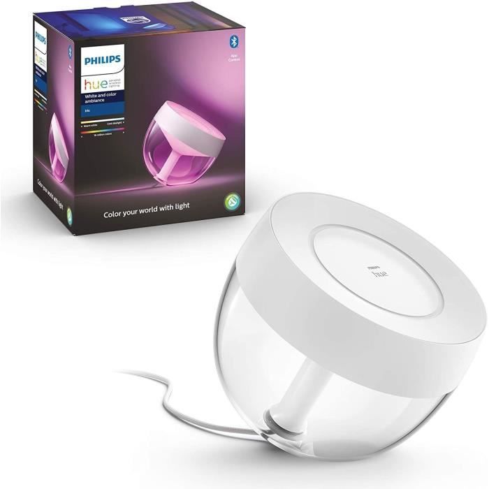 Philips Hue White & Color Ambiance, Iris Bluetooth-compatibel, wit, werkt met Alexa, Google Assistant en Apple HomeKit.