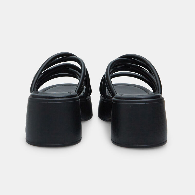 Piros címkés női papucs 5 cm-es platformmal
