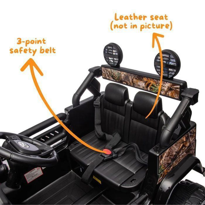TOYOTA FJ Cruiser Voiture Électrique 12V - Noir - 1 à 6 ans - Licence Officielle - Pneus EVA - Bluetooth - 30kg