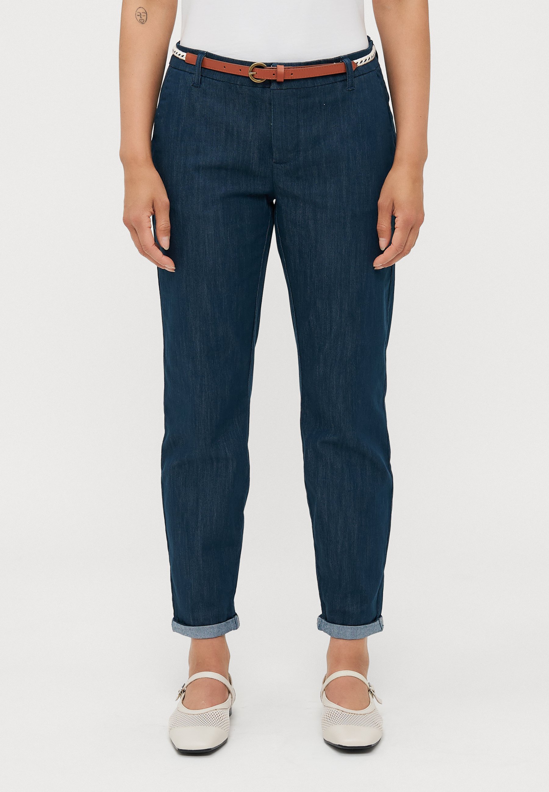ONLY Petite ONLBIANA BELT - Chinos - Total Eclipse Melange
