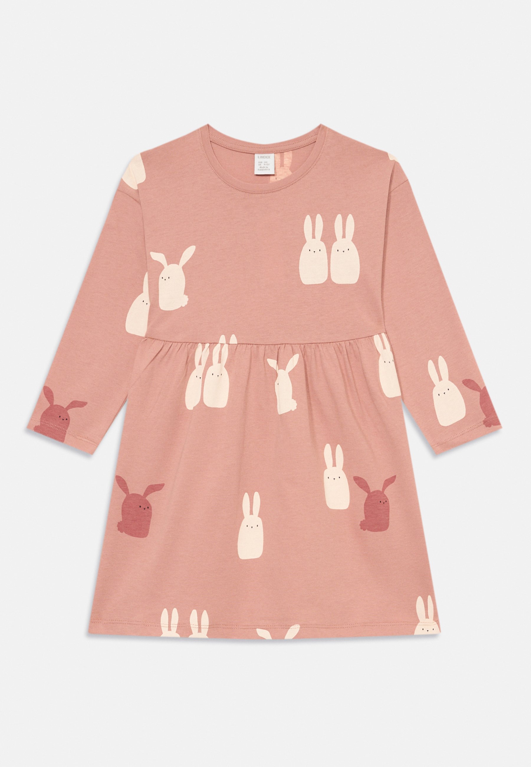 Lindex TRICOT AOP - Jersey jurk - oudroze