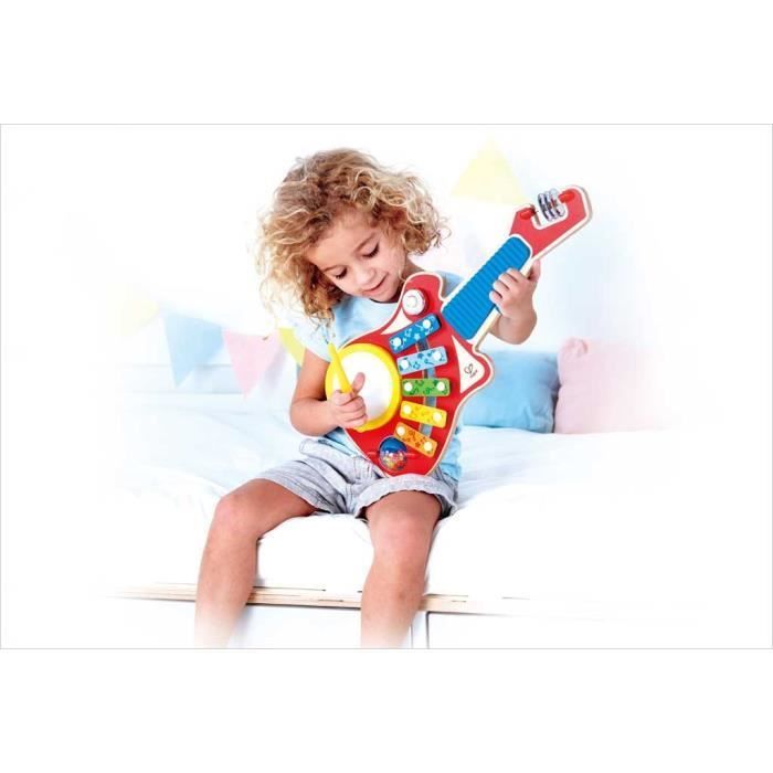 Brinquedo Musical de Madeira - HAPE - Guitarra de Orquestra 6 em 1