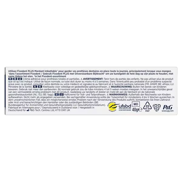 Fixodent Plus The Best Fixation Premium lepiaca pasta<br>Zdravotnícka pomôcka - 40 g