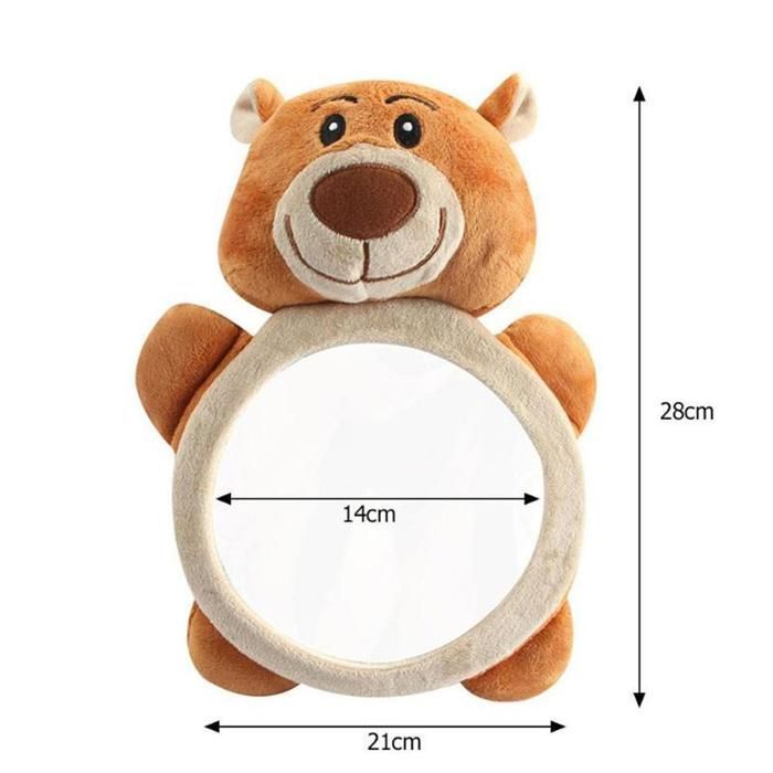 SHI- Miroir de siège d'auto pour bébé Miroir de voiture pour bébé, pour siège arrière, dessin animé, siège auto interieur Ours