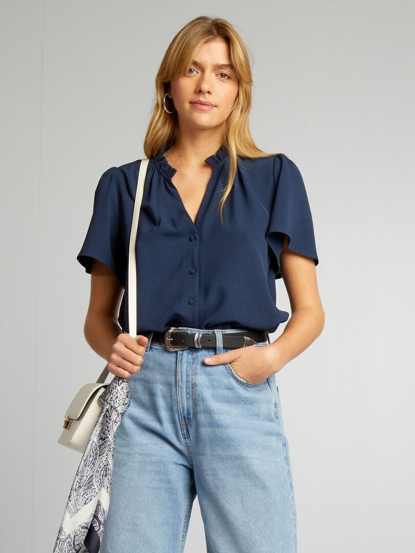 Blusa macia - Azul marinho