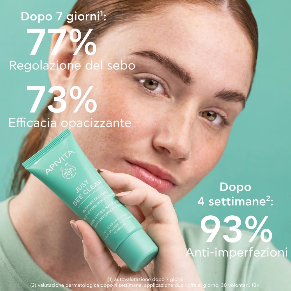 APIVITA Apivita Just Bee Clear Hydra 40 ml ματ ενυδατική κρέμα
