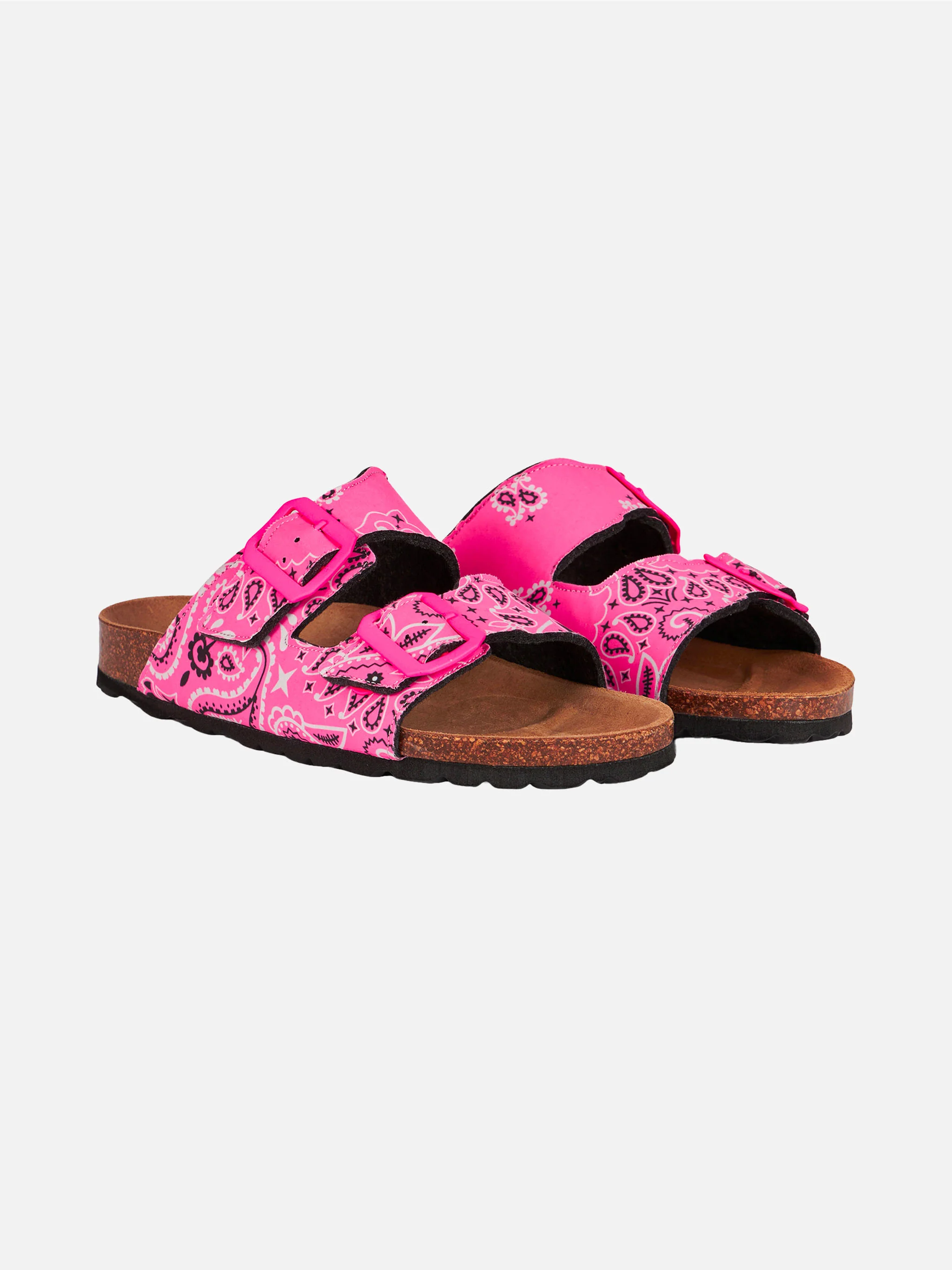 Damessandalen met roze bandana-print