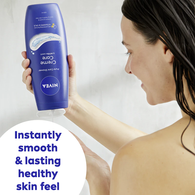 NIVEA Creme Care romige douchegel, handige verpakking 2 x 500 ml