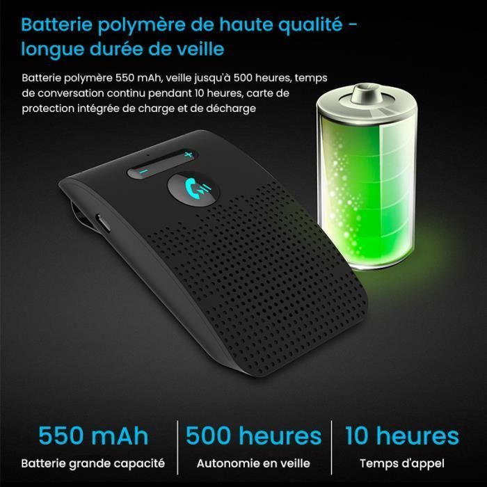 PIMPIMSKY Car Hands-Free Kit - Bluetooth - Siri Support - Automatic Reconnection - Black