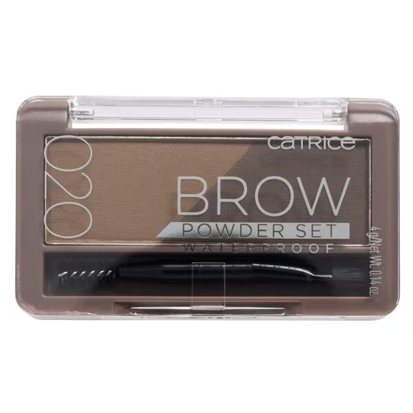 Catrice 020 Ash Brown sada vodeodolného púdru na obočie<br>4g