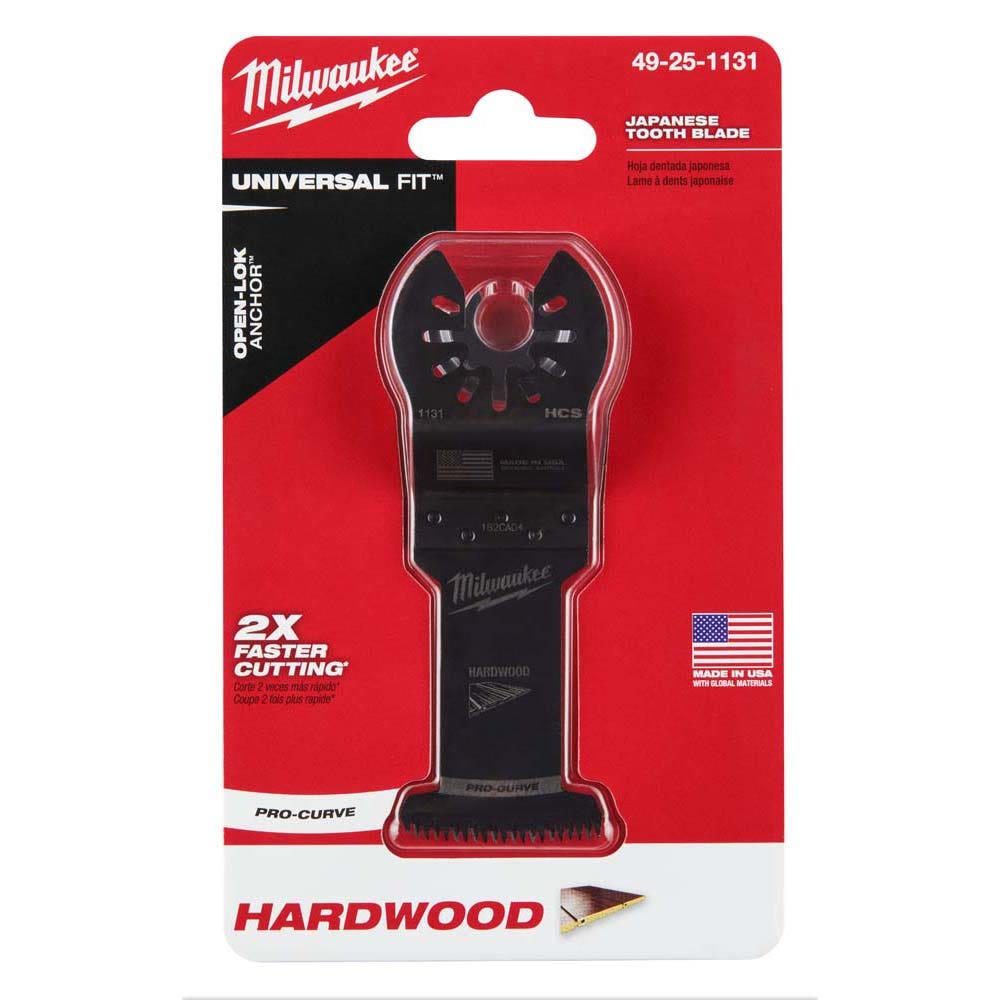 MILWAUKEE 35 mm:n OPEN-LOK-terä japanilaiselle lehtipuulle, hammastettu 49251131