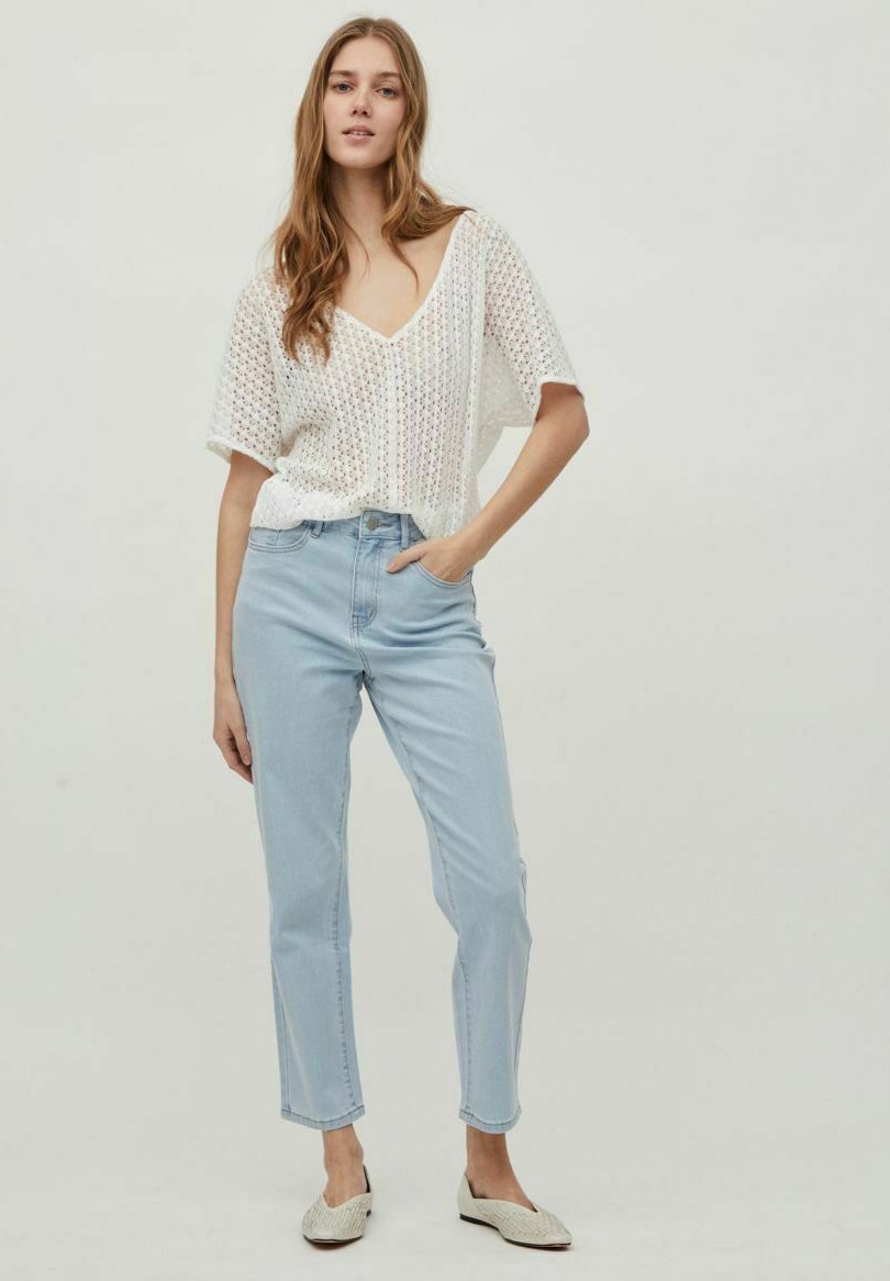 Vila T-shirt met korte mouwen - Basic T-shirt - Cloud Dancer