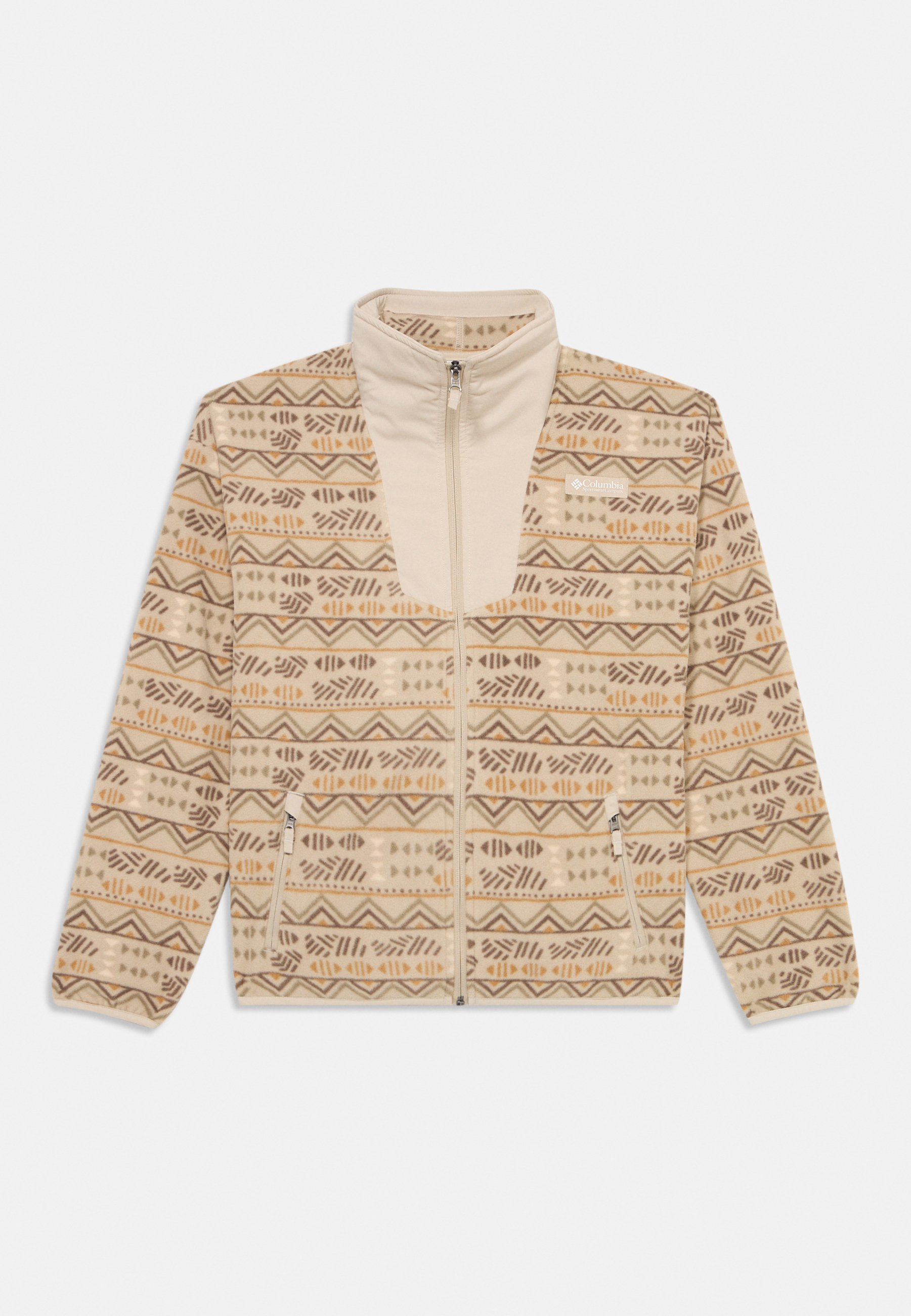Jaqueta de lã Columbia SEQUOIA GROVE PRINTED FULL ZIP UNISSEX - cor dark stone horizons/dark stone