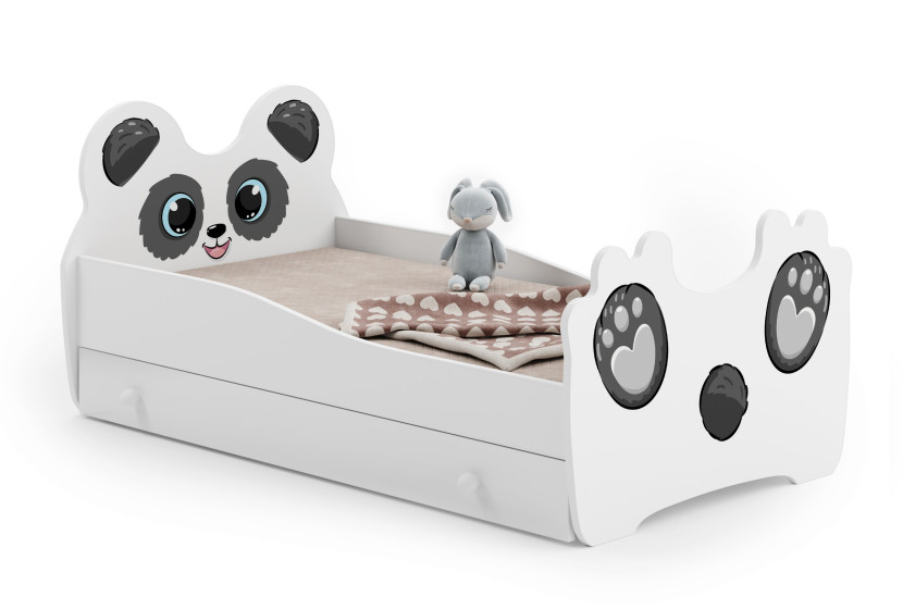 Łóżko pojedyncze Panda 140x70 z szufladą