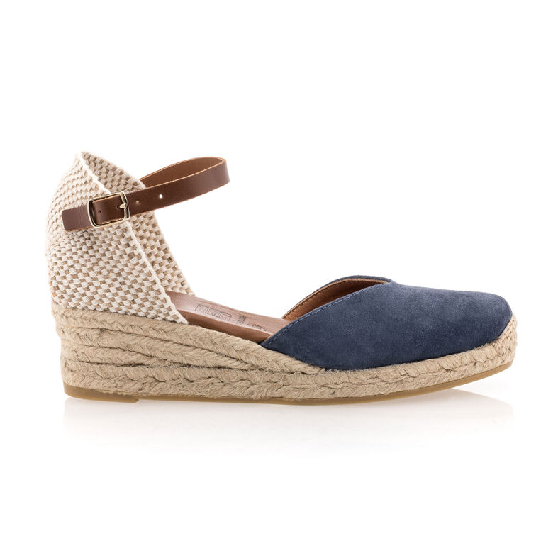 Blå espadriller med tausåler til dame