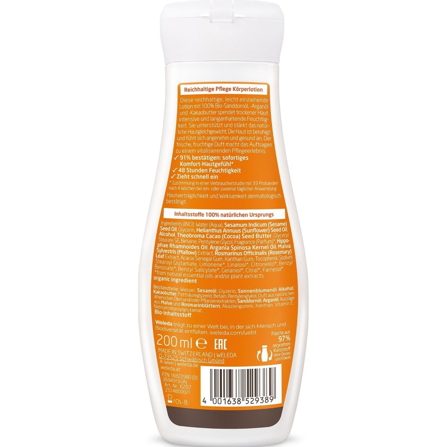 Weleda smiltsērkšķu ķermeņa losjons Atjaunojošs ķermeņa losjons - 200 ml