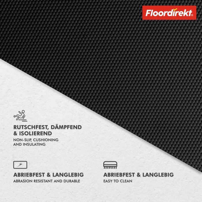 Tapis d'atelier, revêtement extérieur Hexagon Noir 120 x 200 cm
