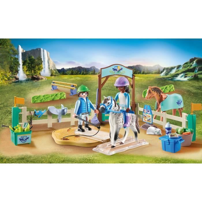 PLAYMOBIL 71637 Horse Arena, Horses of Waterfall, 67 pieces, Ages 5+
