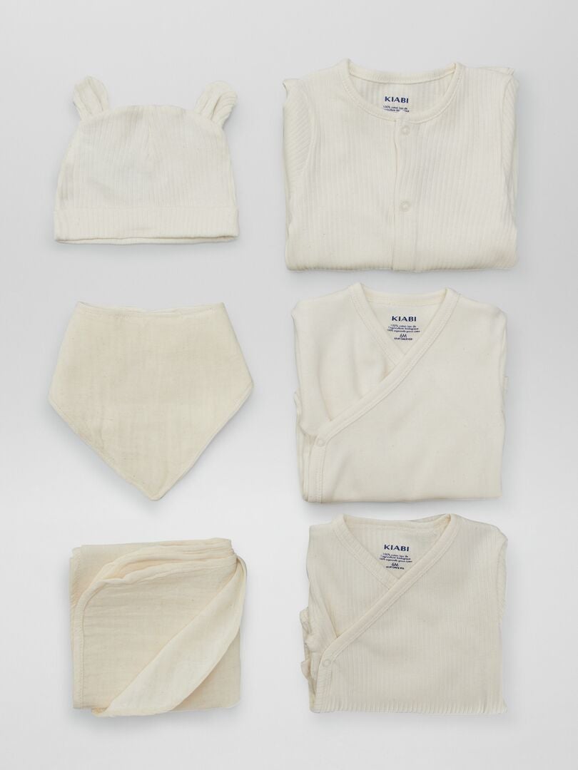 Unisex geboortebox voor pasgeborenen - 6 stuks - BEIGE