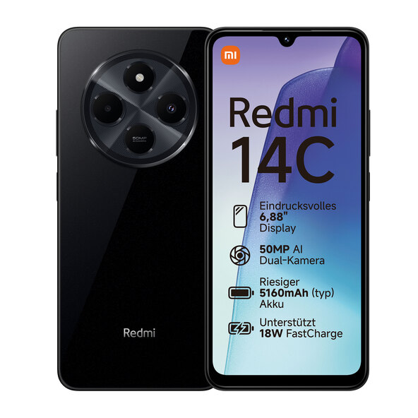 Smartphone Redmi 14c 256GB inclusiv Redmi Buds 6 Play