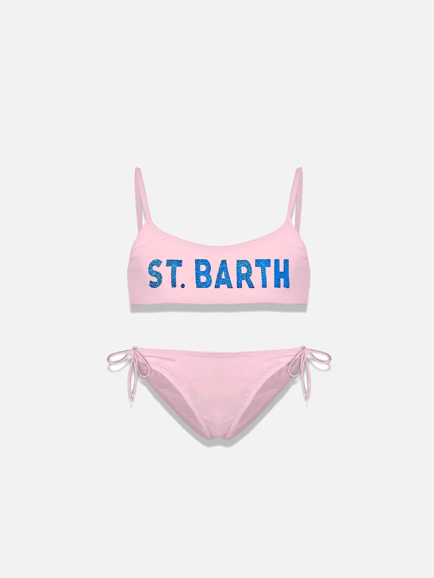 Bralettebikini voor meisjes met glinsterend St. Barth-logo.