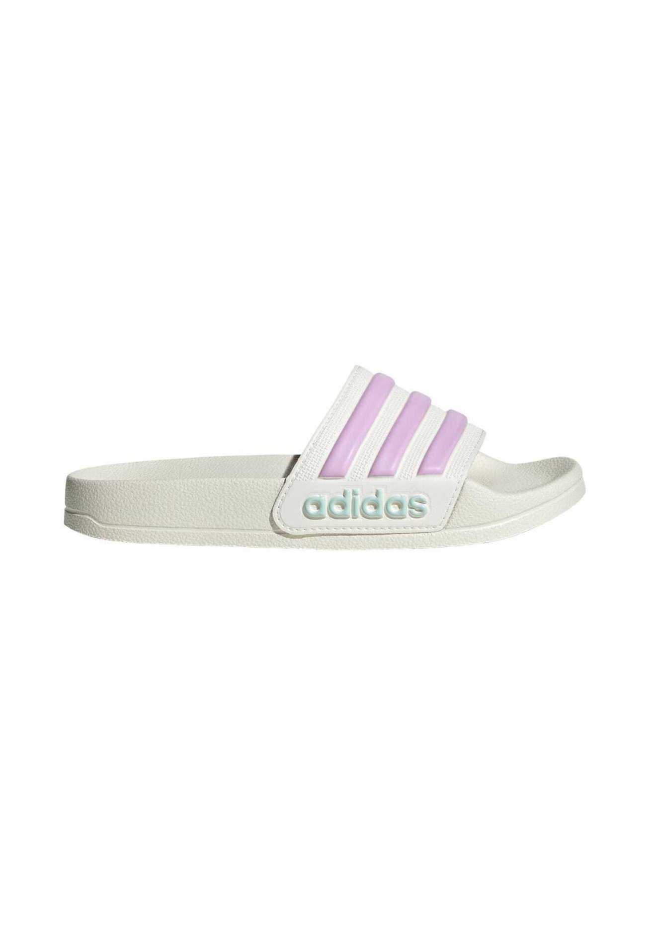 adidas Performance ADILETTE SHOWER - Medencepapucs - törtfehér isteni lila halómint