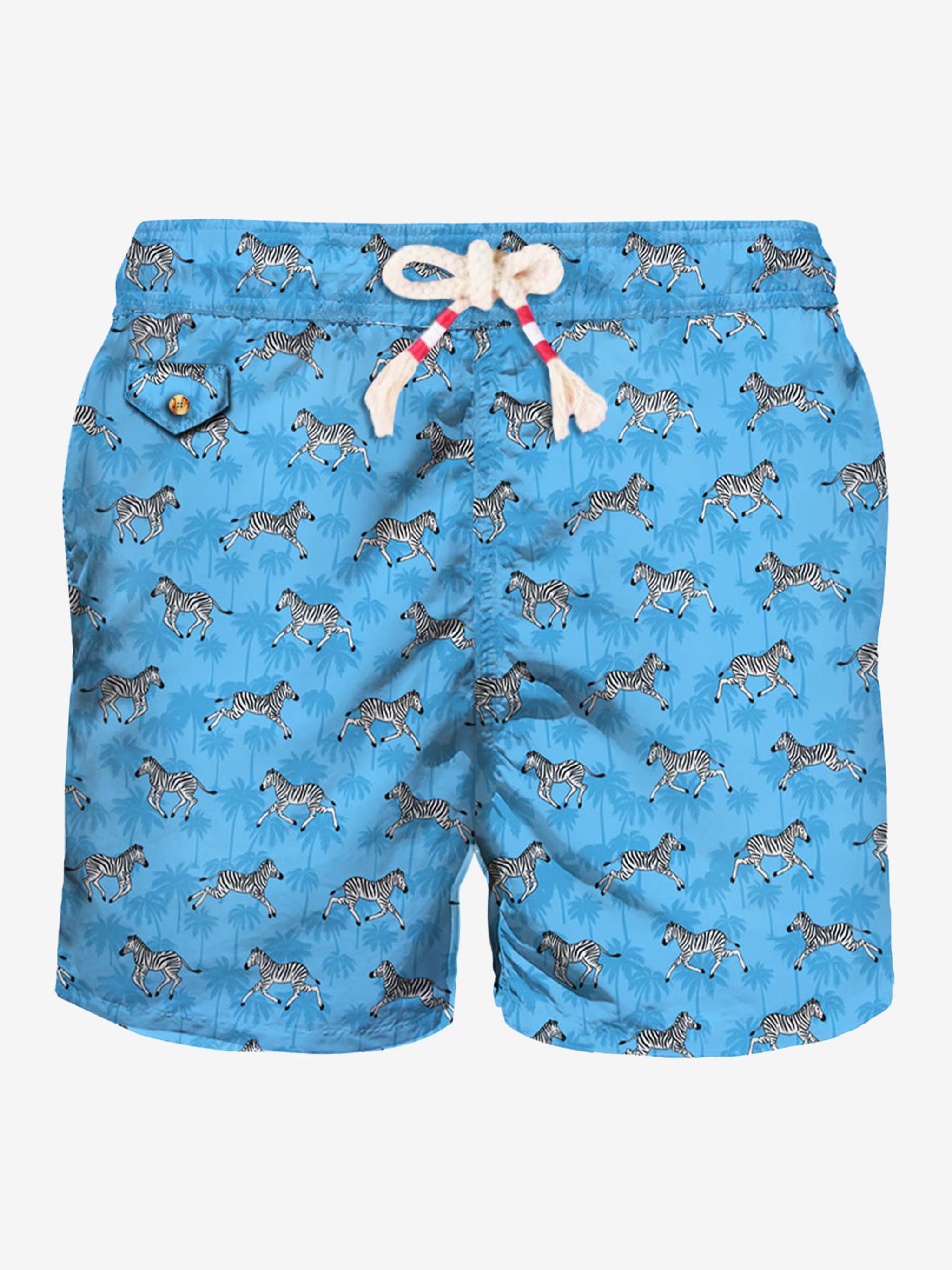 Leichte Badehose für Herren mit Zebramuster