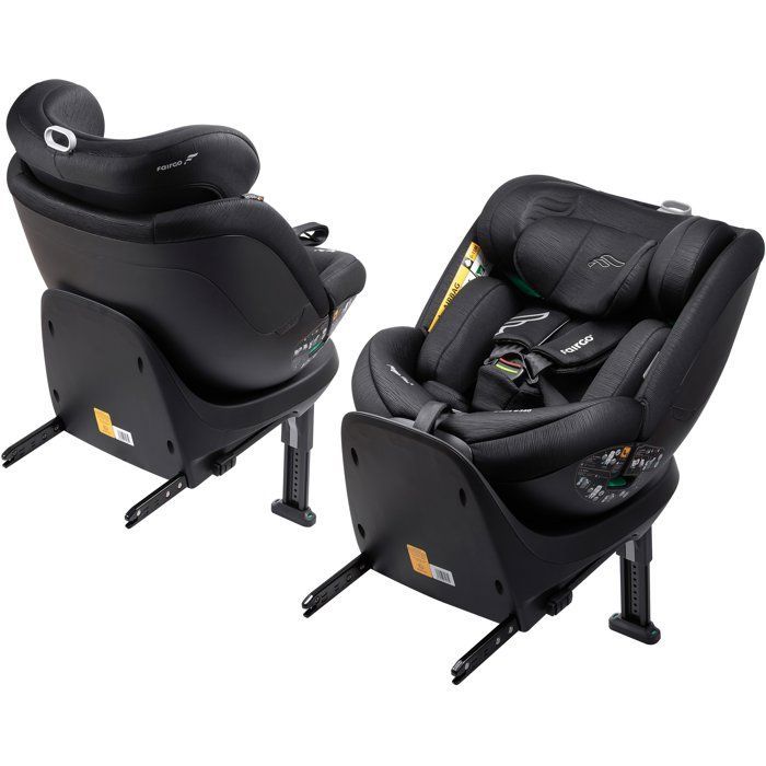 Silla de coche BABYAUTO Magna Plus - Grupo 0/1/2/3 - I-Size - 40/125 cm - Isofix - Giro de 360° - Reclinable - Negra