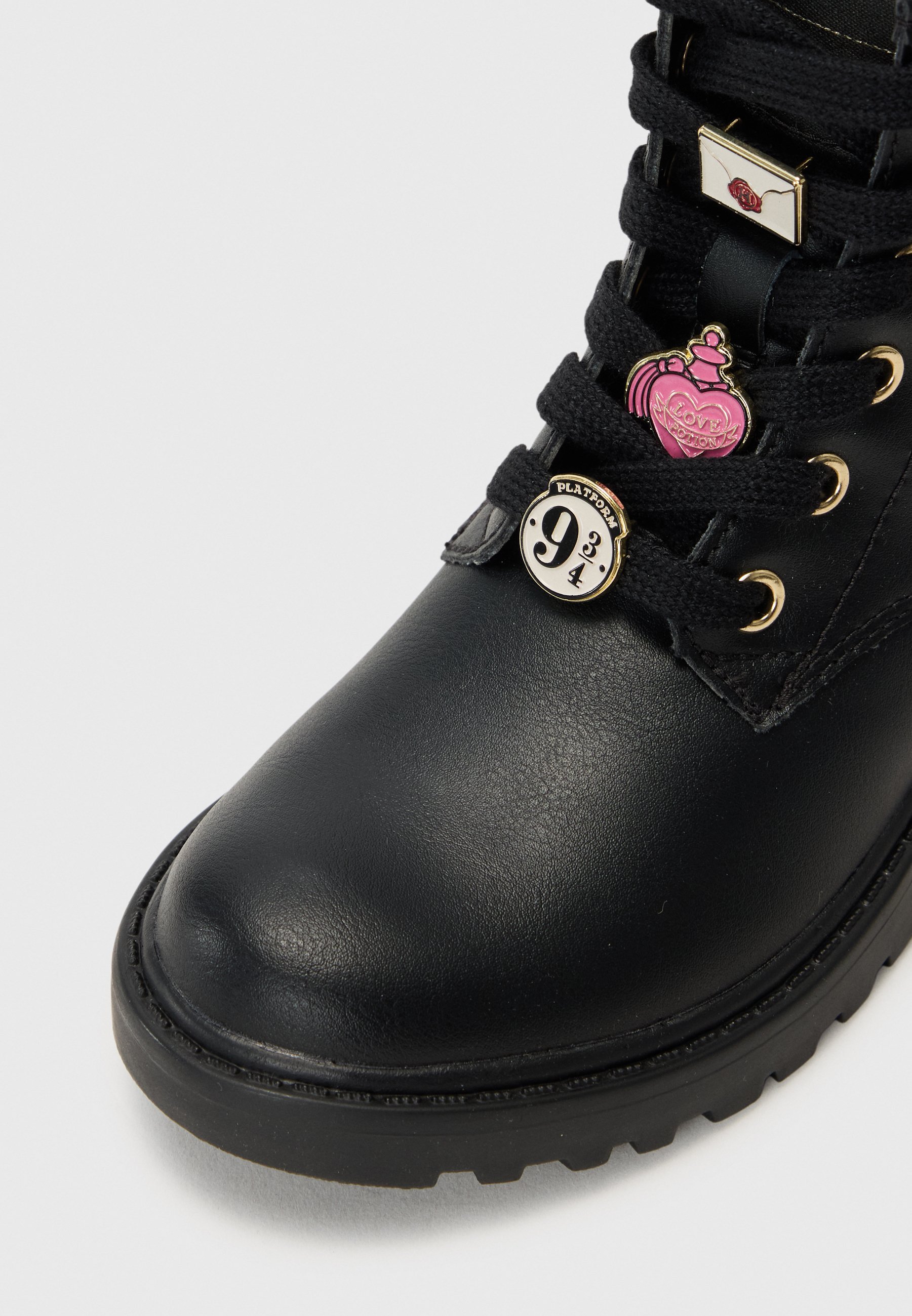 Geox CASEY - Škornji z vezalkami - črni