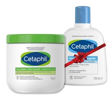 CETAPHIL Cetaphil Hydraterende Crème 450 g Reinigingsemulsie 250 ml GRATIS