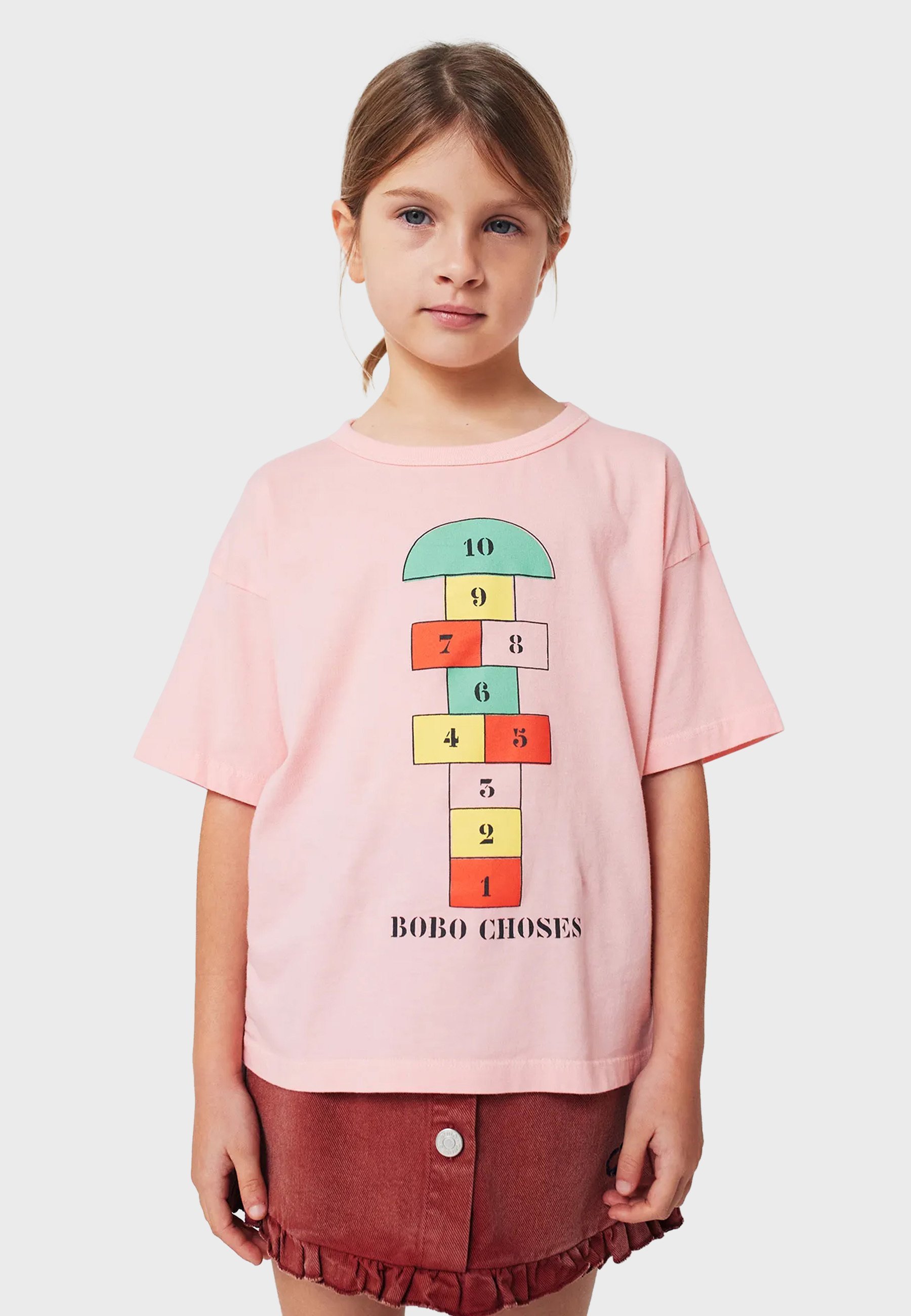 Bobo a choisi la marelle - T-shirt imprimé unisexe - rose clair
