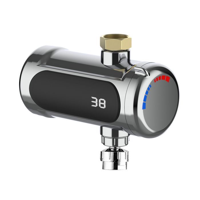 Scaldabagno elettrico istantaneo, rubinetto elettrico con display LED della temperatura, scaldabagno