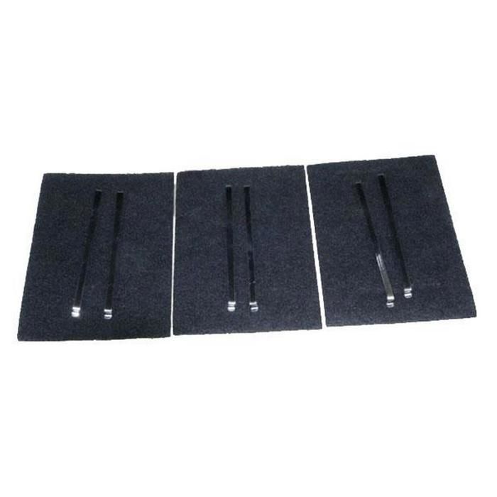 SOS Accessoire Lot de 3 filtres charbon (Kit AK204AE1) pour Hotte - 79X8361,AS0062457 DE DIETRICH, SAUTER, BRANDT, FAGOR,